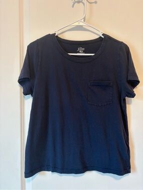 J. Crew Navy Short-Sleeve Pocket Tee